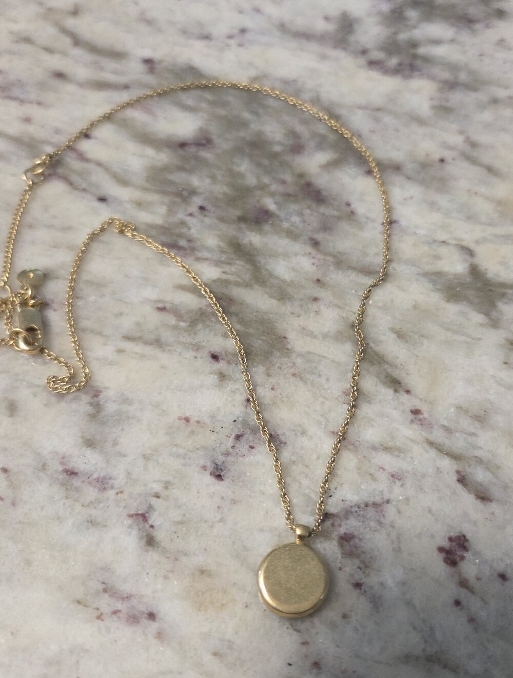 Madewell Gold Round Pendant Necklace Women Jewelry